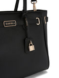 Carvela Black Chrome Belted Tote Bag
