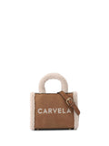 Carvela faux fur micro tote bag tan - British product