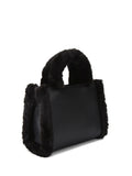 Carvela Black Frame Micro Fur Bag
