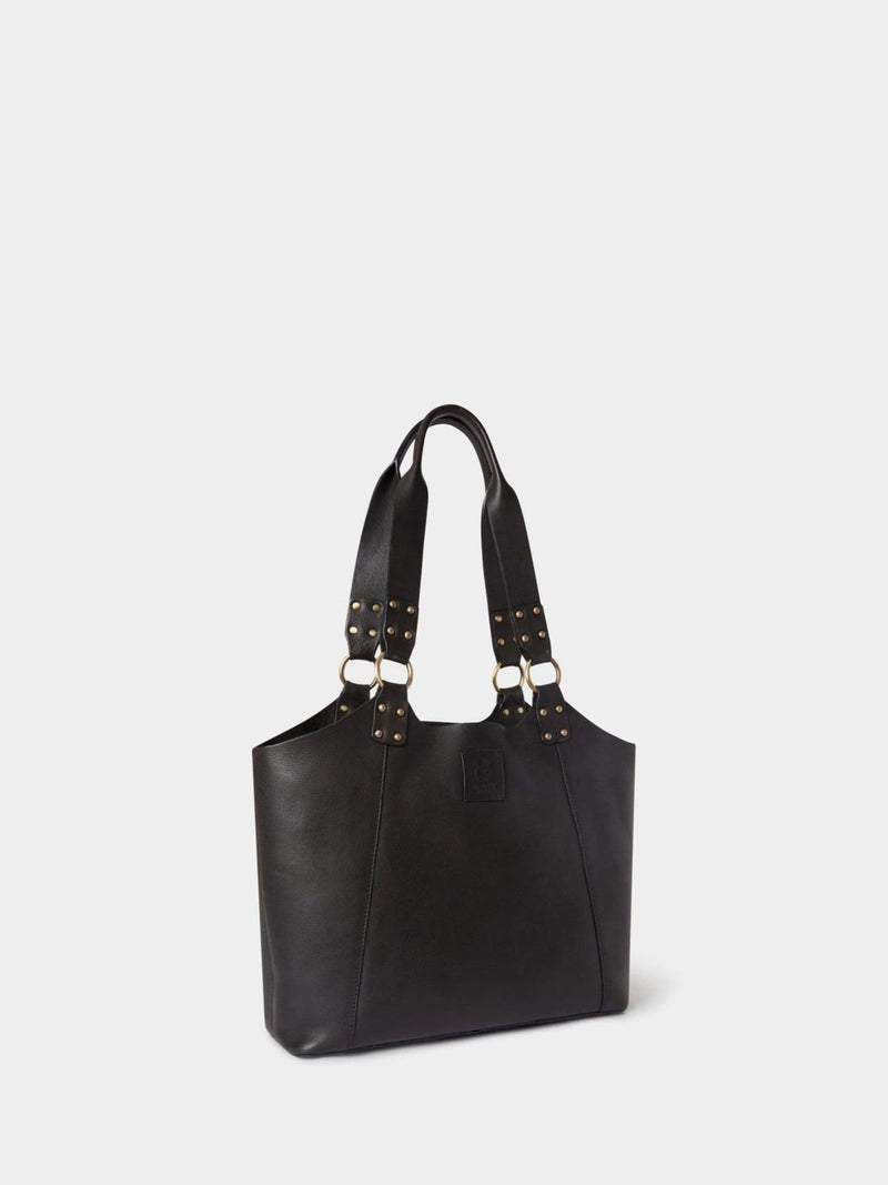 Osprey London Monterrey black leather tote bag (British brand)