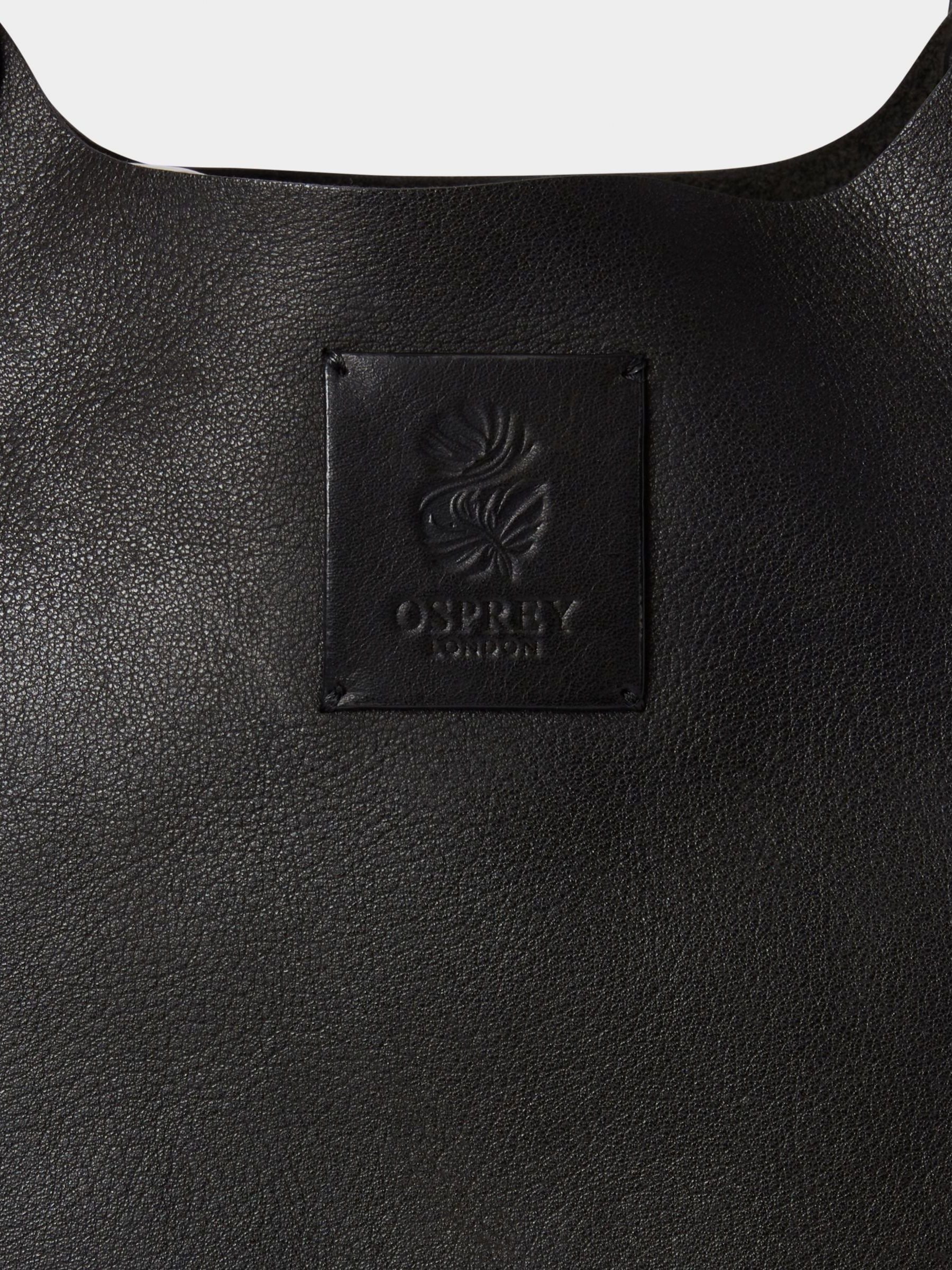 Osprey London Monterrey black leather tote bag (British brand)
