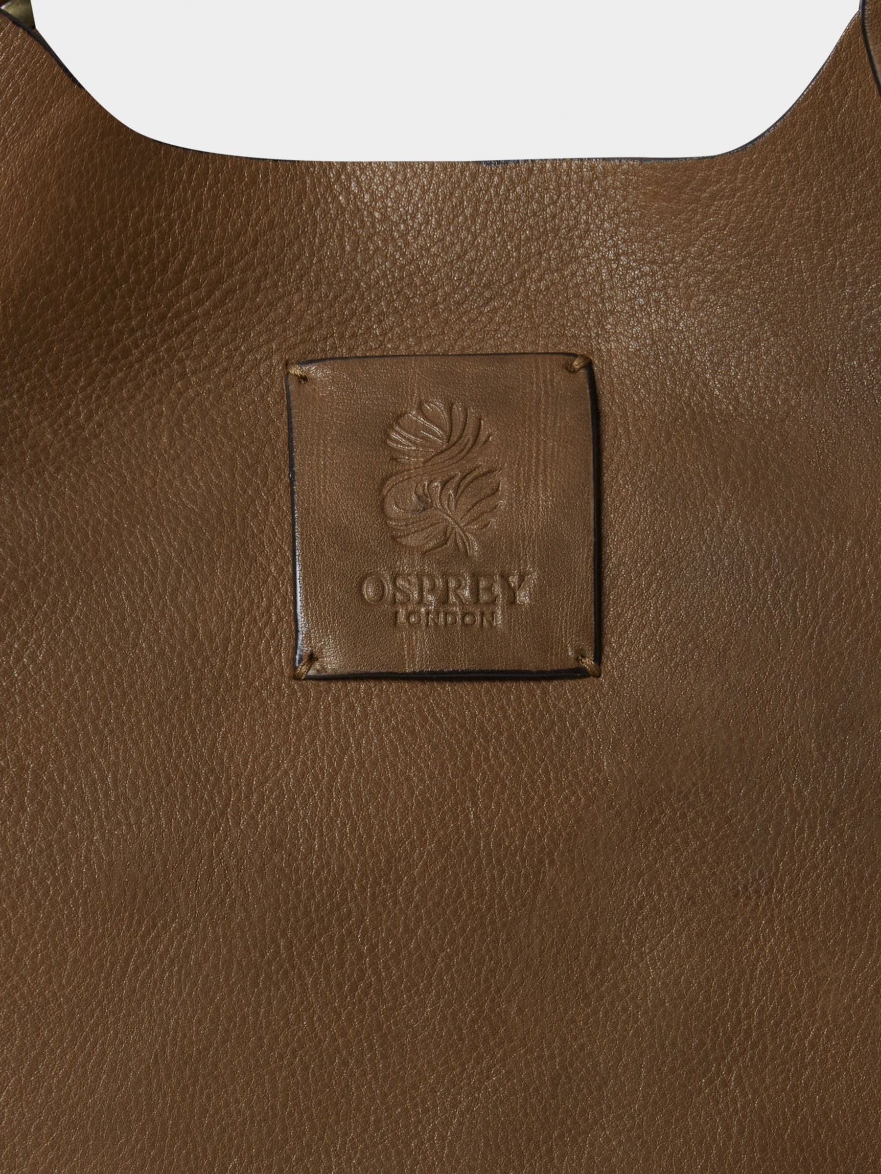 Osprey London brown Monterrey leather tote bag - British product