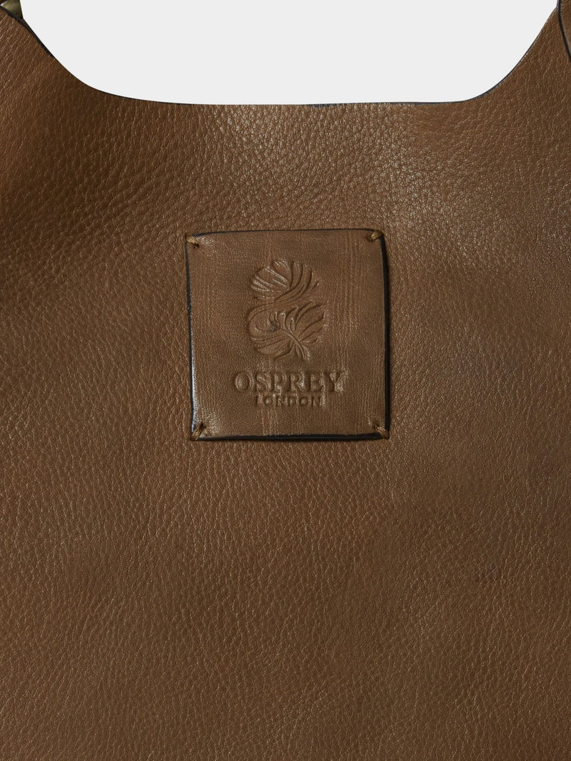 Osprey London brown Monterrey leather tote bag - British product