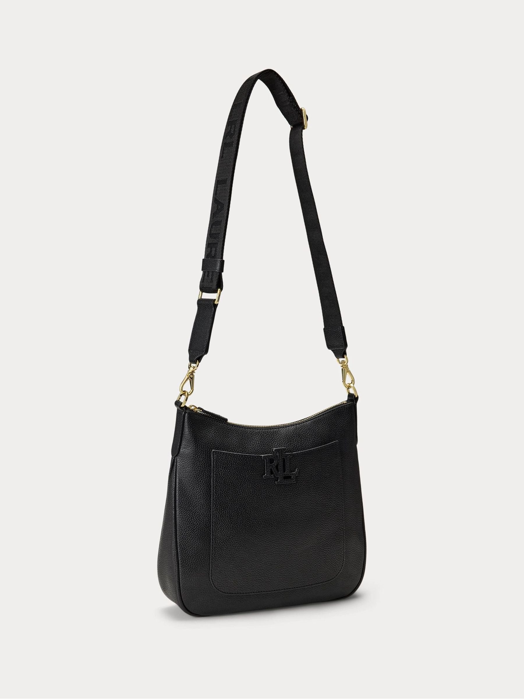 Lauren Ralph Lauren large pebbled leather cross-body bag, UK version