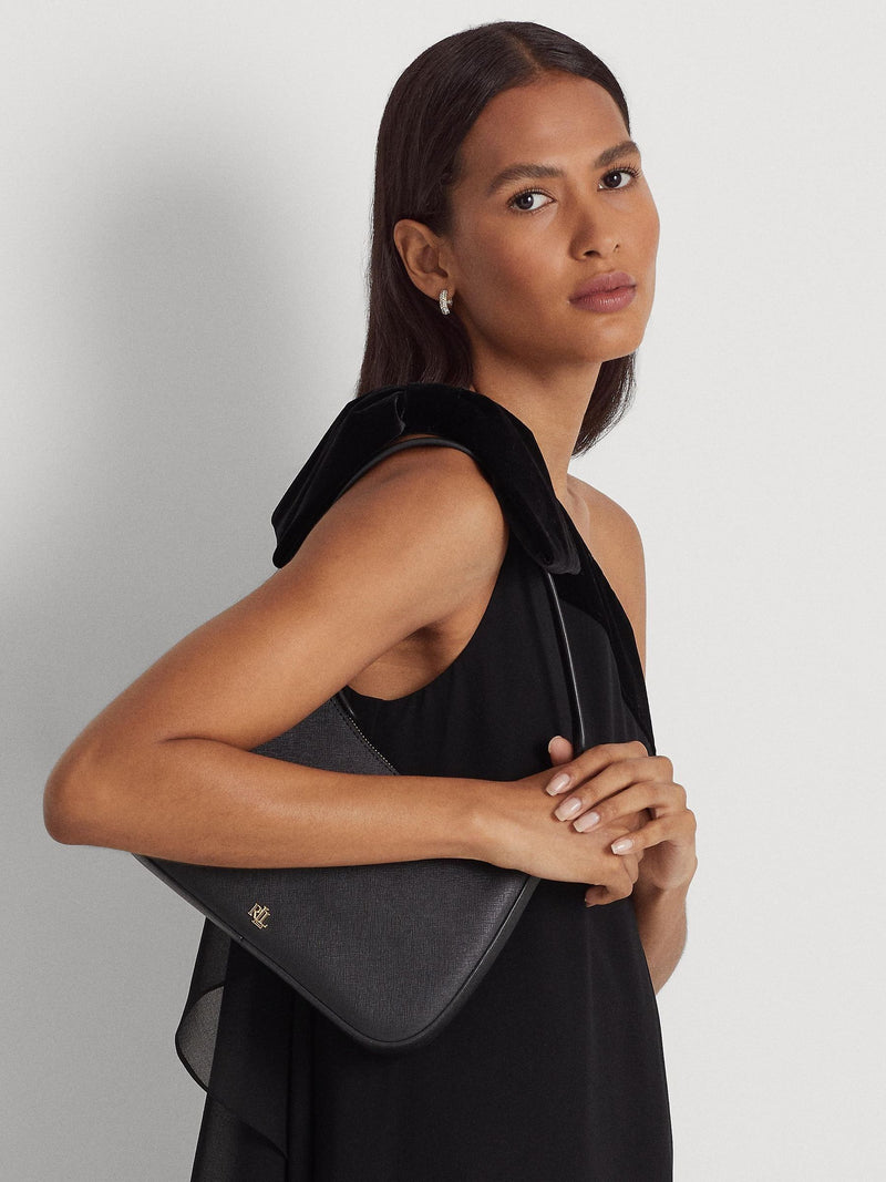 Lauren Ralph Lauren Danni crosshatch leather shoulder bag (British brand)