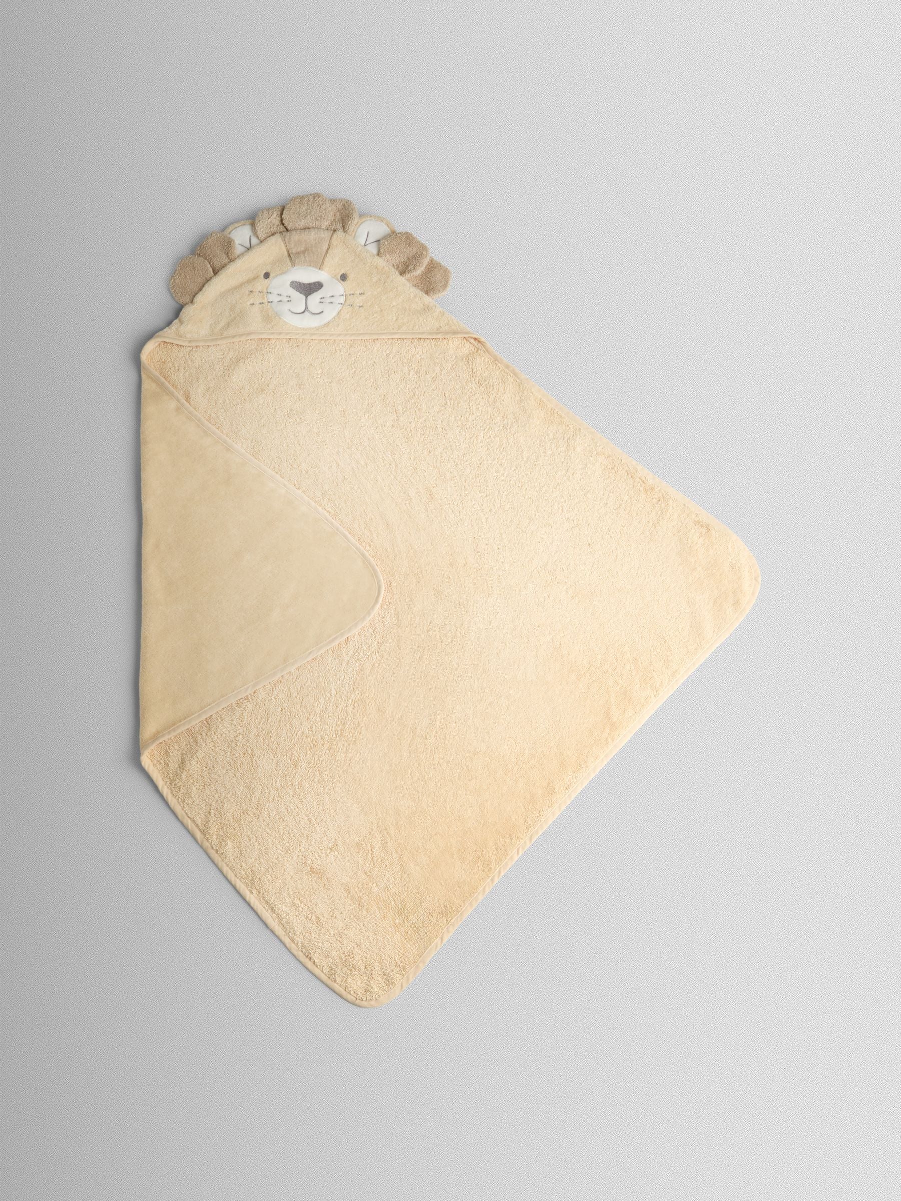 JoJo Maman Bébé lion hooded towel 75x75cm, imported from the UK