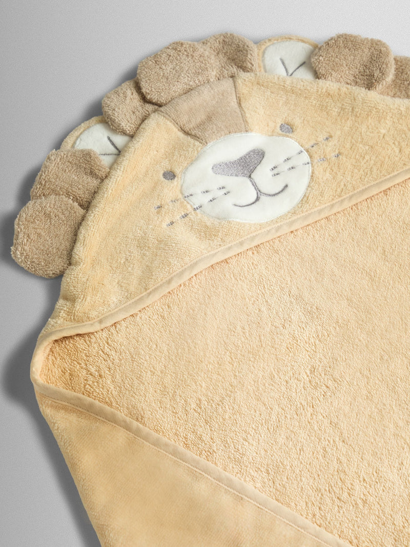 JoJo Maman Bébé lion hooded towel 75x75cm, imported from the UK