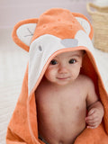 JoJo Maman Bébé orange fox hooded towel 75x75cm, imported from the UK