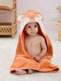 JoJo Maman Bébé orange fox hooded towel 75x75cm, imported from the UK
