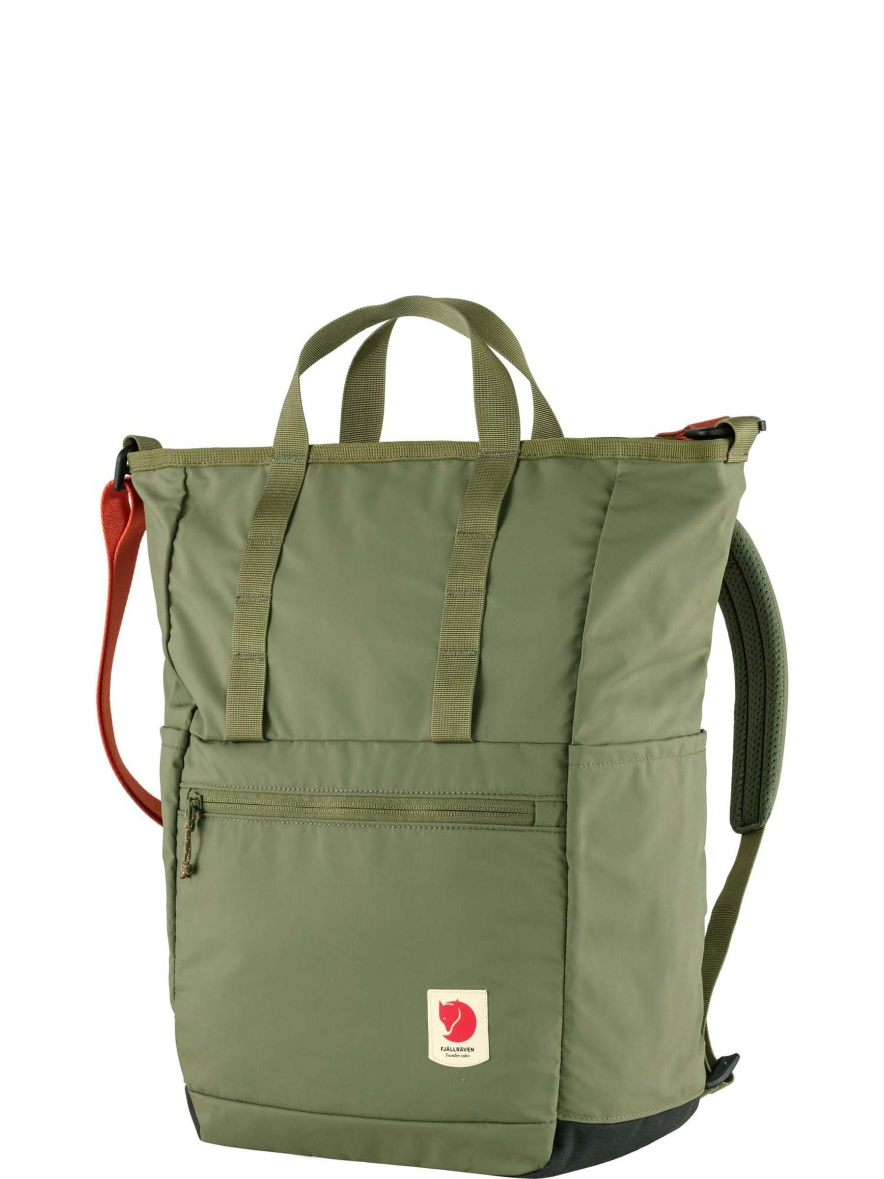 Fjallraven green tote pack with dimensions 40x31x14cm (British brand)