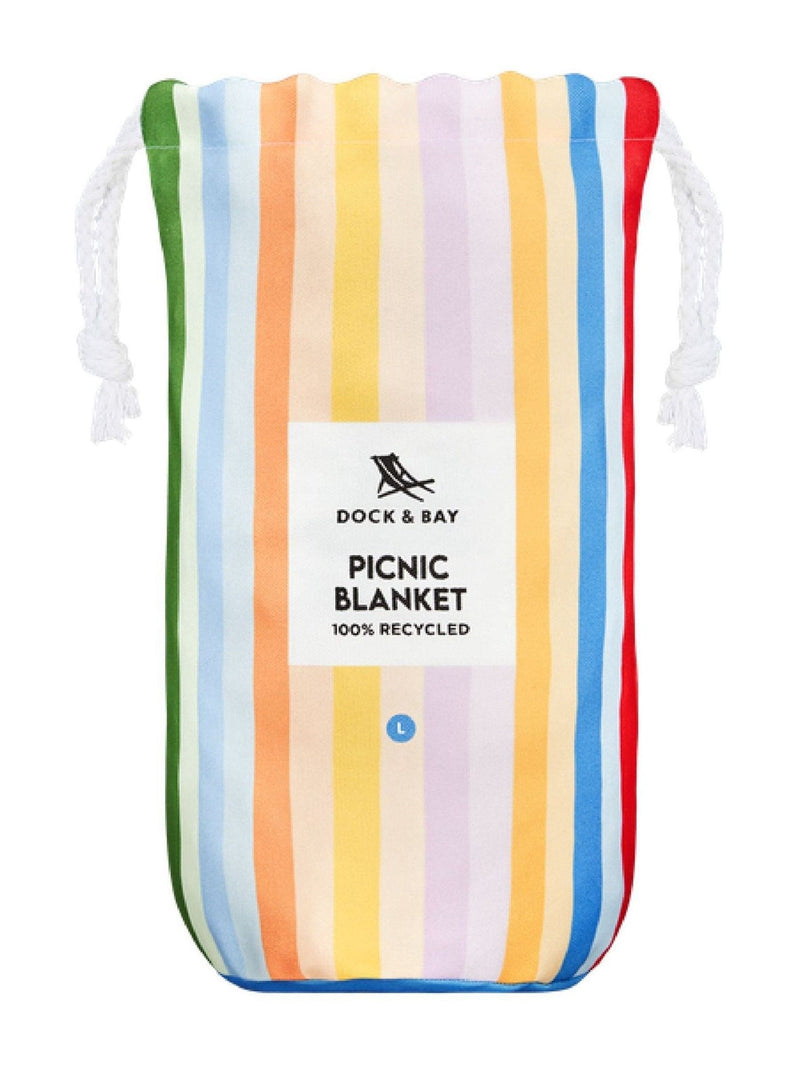 Dock & Bay Candy Stripes travel picnic blanket - British product