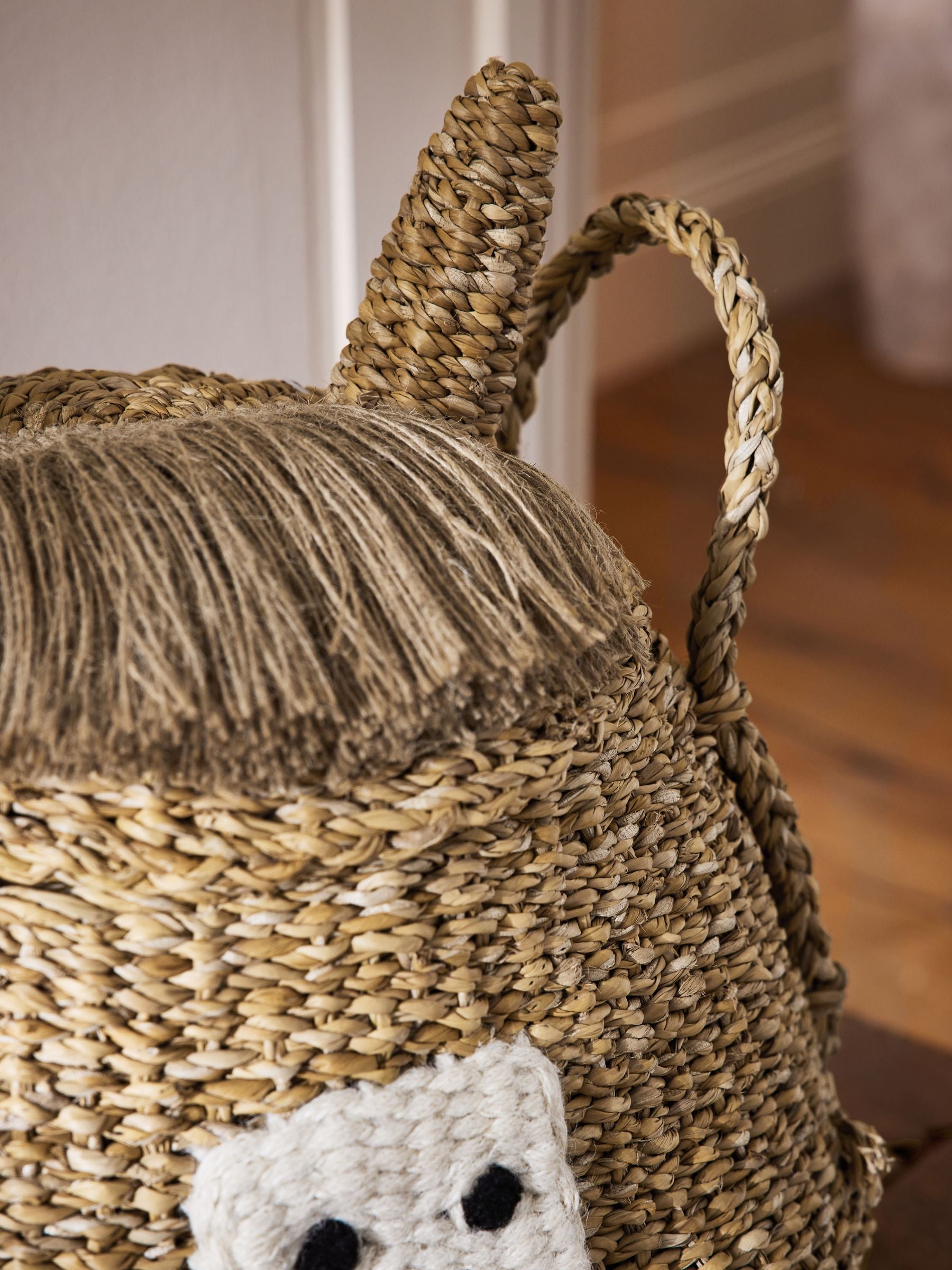Hamish Highland Cow natural storage basket (British brand)