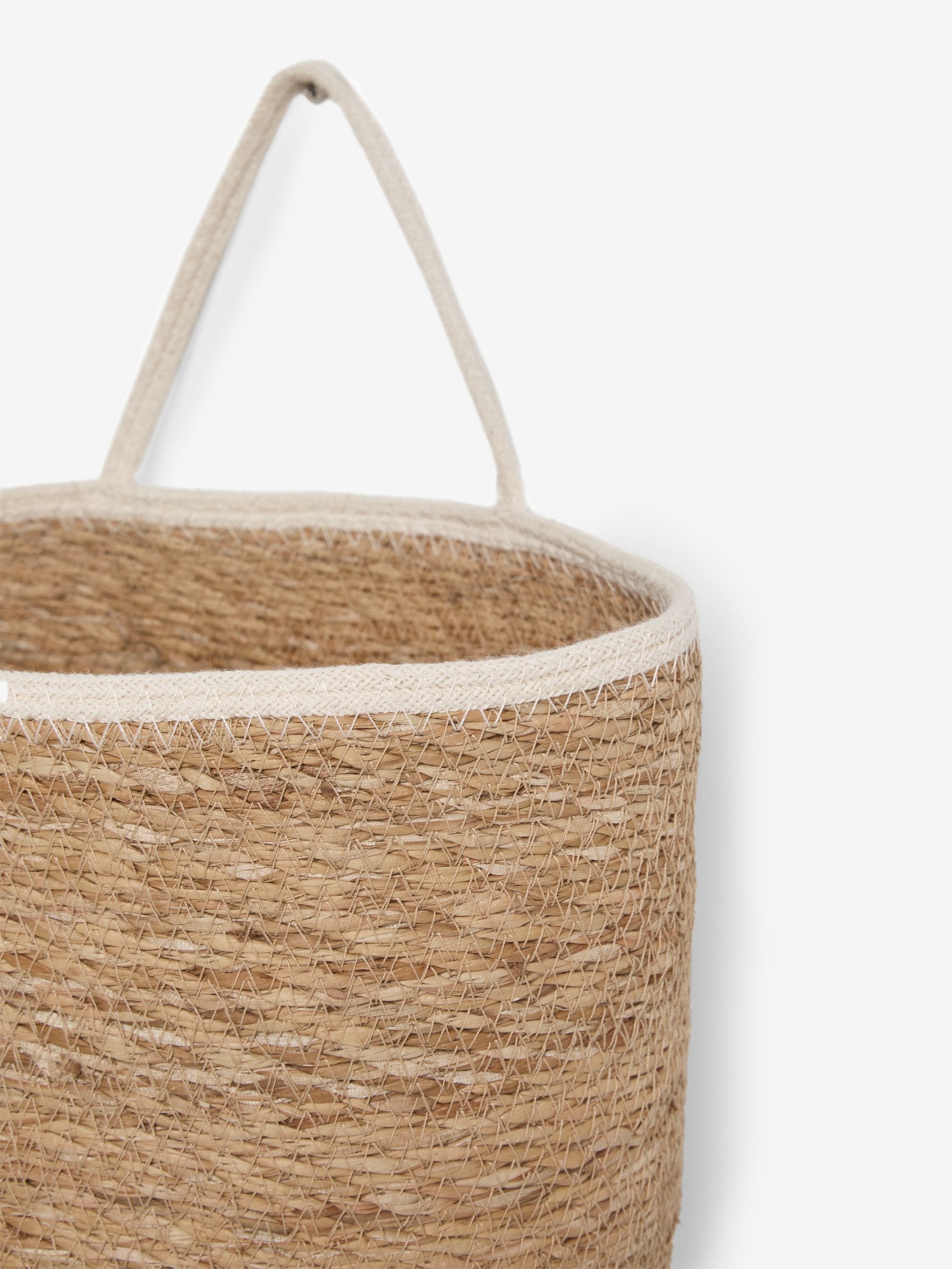 Neutral seagrass set of 3 storage baskets, UK version