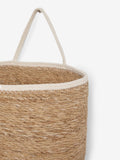 Neutral seagrass set of 3 storage baskets, UK version