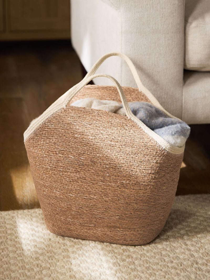 Neutral Seagrass Single Storage Baskets