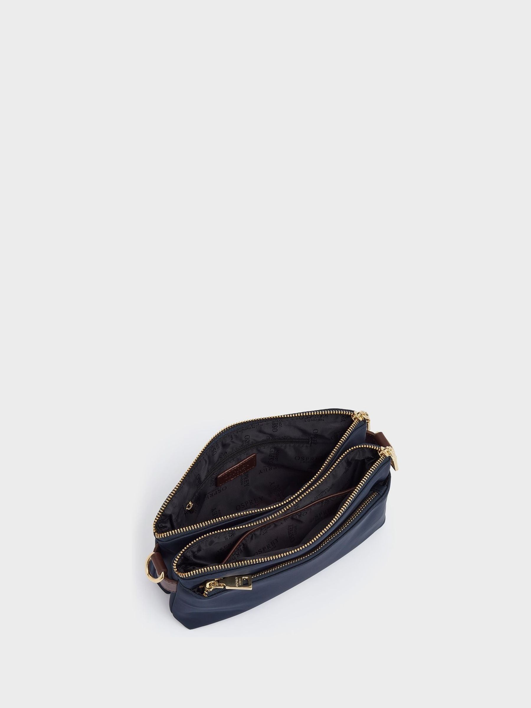 Osprey London Voyage blue nylon cross-body bag (British brand)