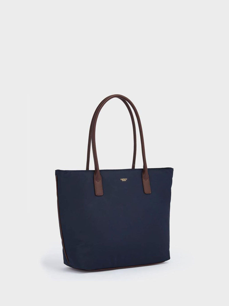 Osprey London Voyage nylon tote bag blue brown (British brand)