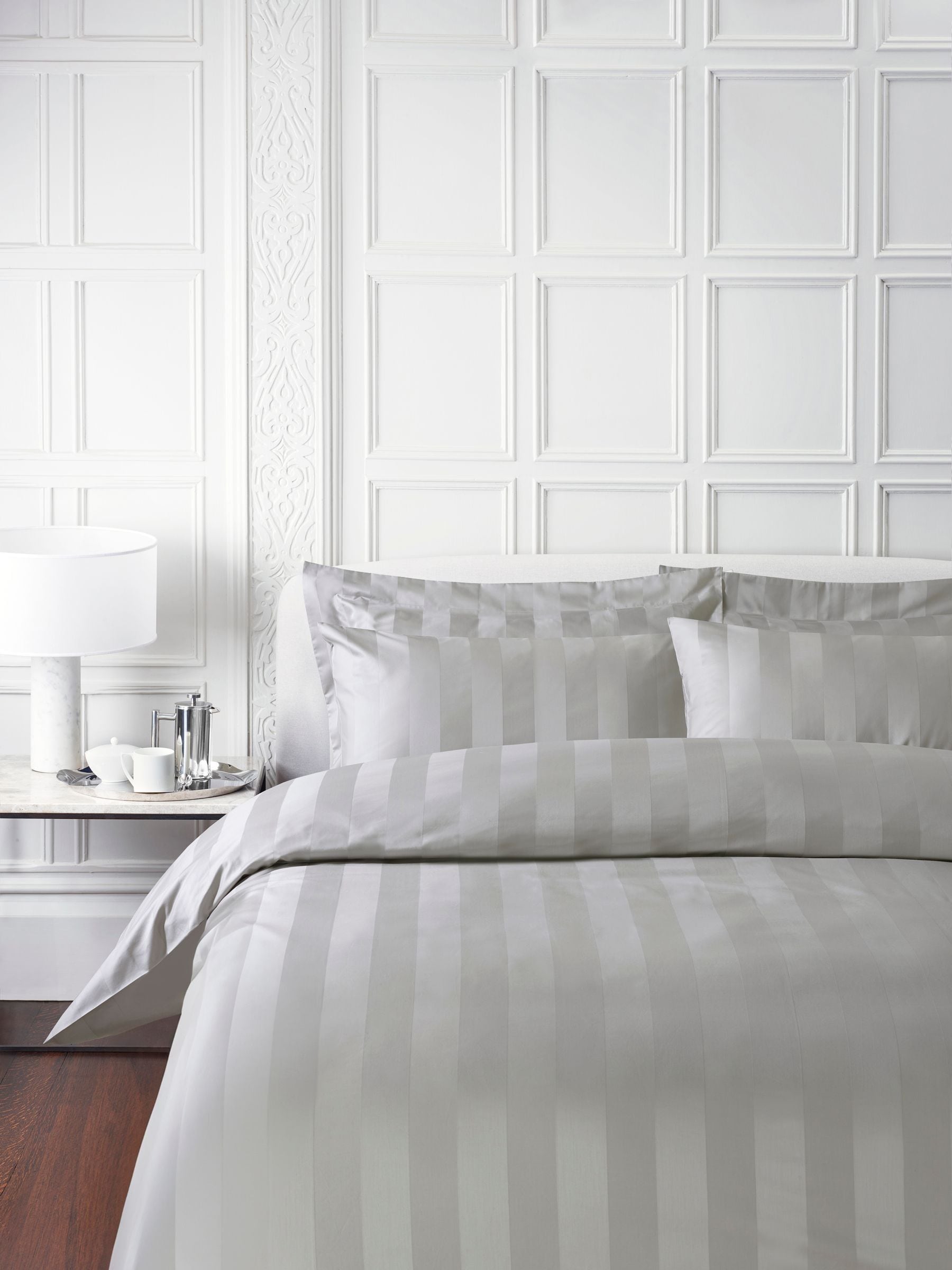 Jasper Conran Lunar Rock 500 Thread Count Satin Stripe 100% Cotton Pillowcase