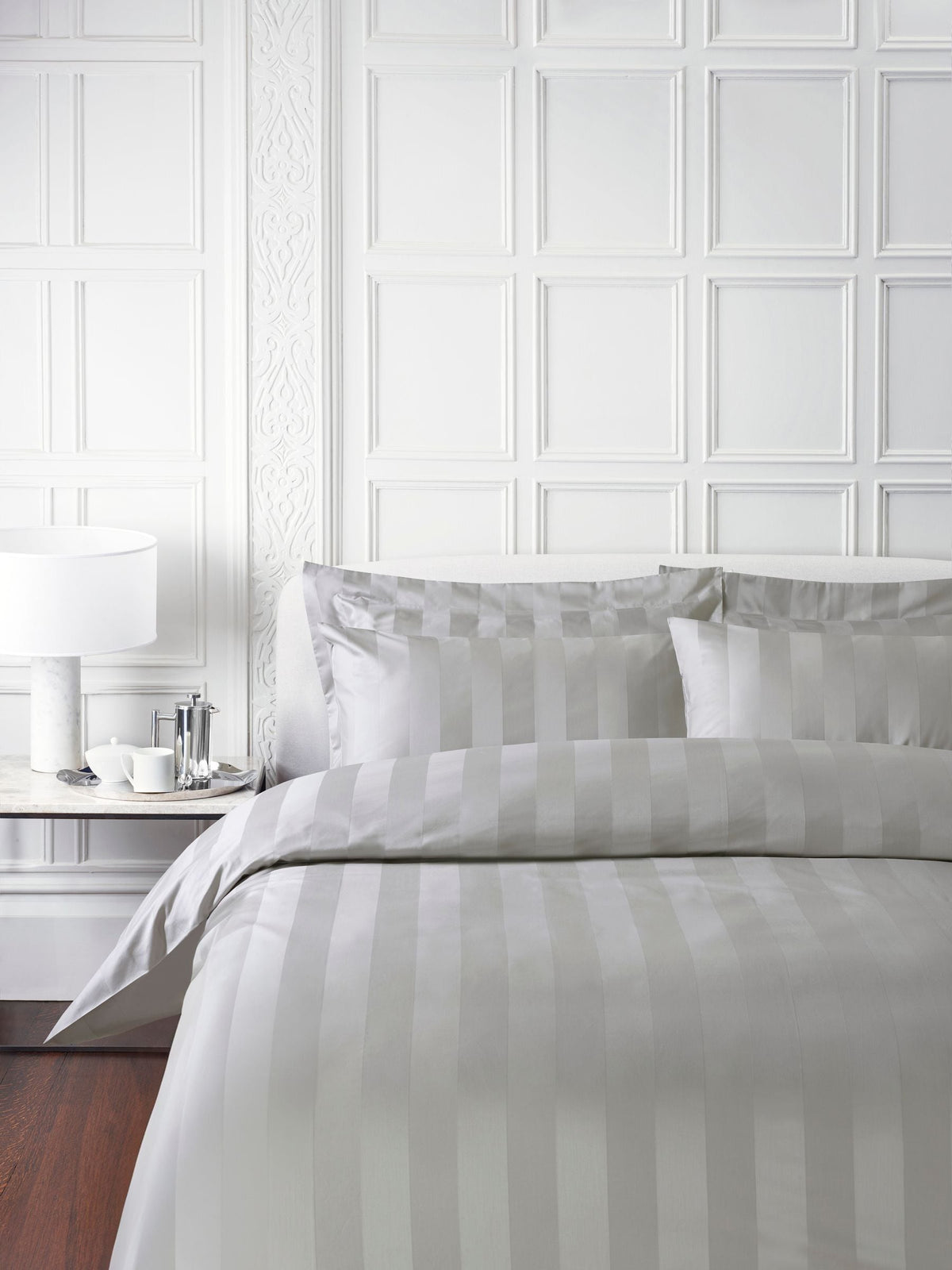 Jasper Conran Lunar Rock 500 Thread Count Satin Stripe 100% Cotton Pillowcase