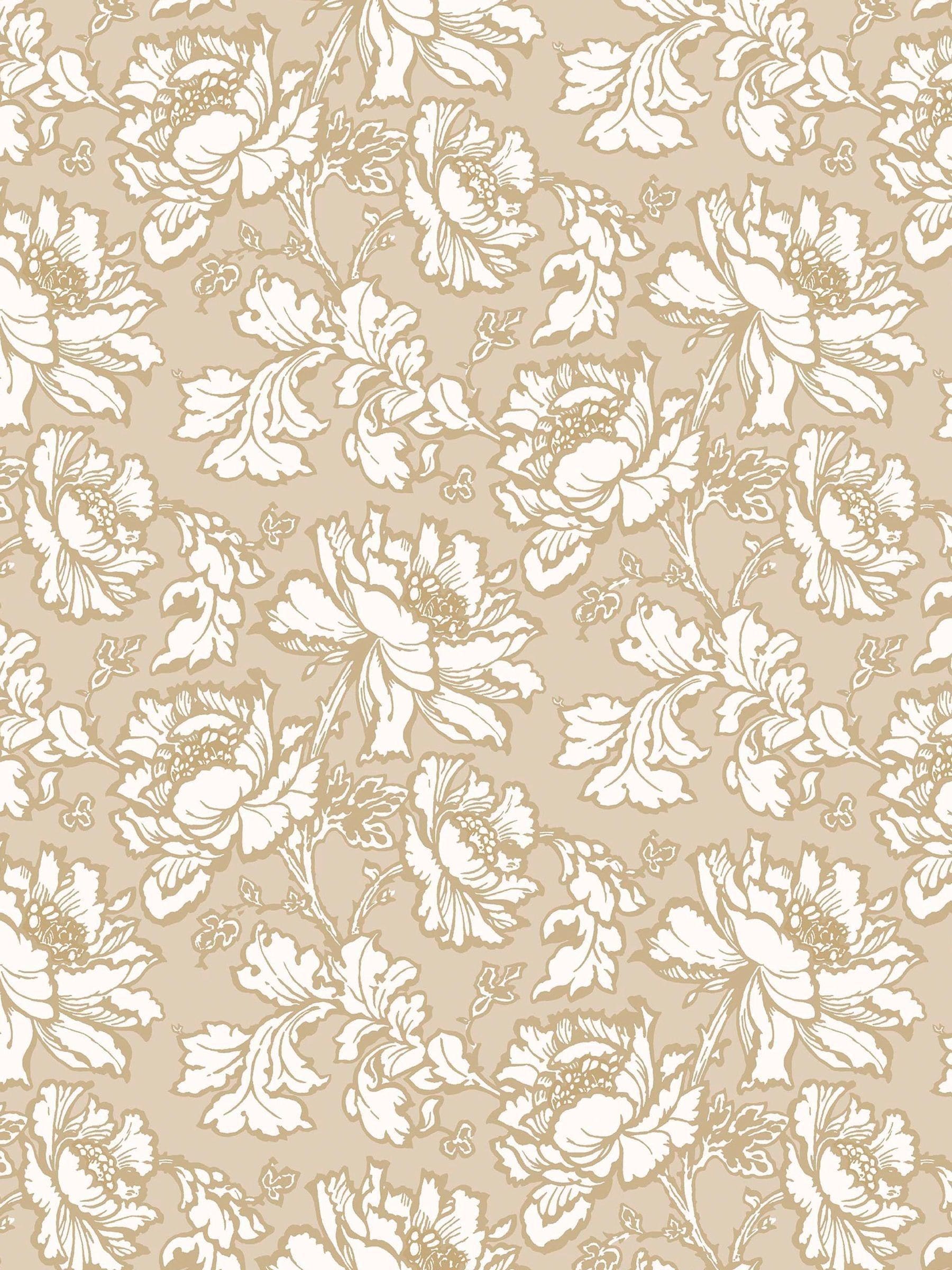 Laura Ashley gold Tamara A4 wallpaper sample (British brand)