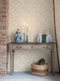 Laura Ashley gold Tamara A4 wallpaper sample (British brand)