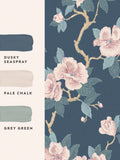 Laura Ashley wallpaper sample Maya dusky seaspray A4 (British brand)