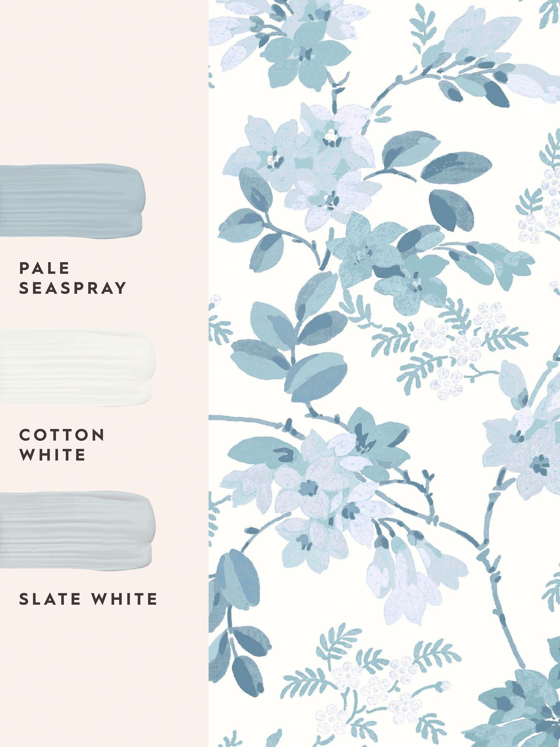 Laura Ashley Yewland floral wallpaper sample A4, imported from the UK