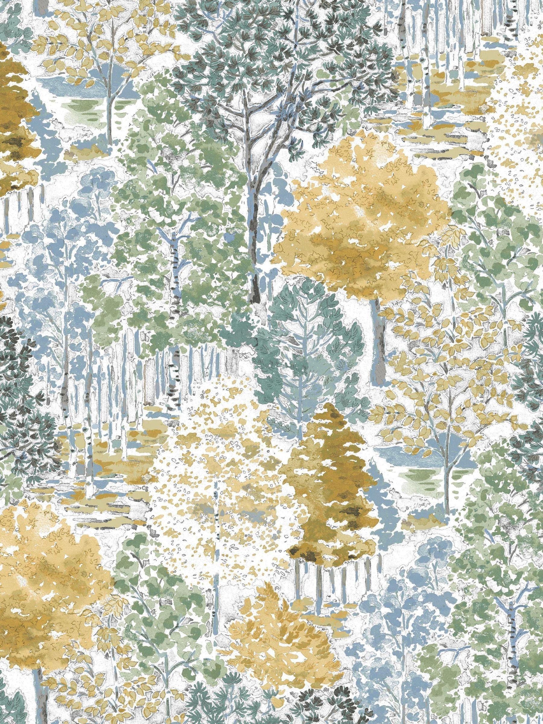 Laura Ashley wallpaper sample Ochre Yellow Bernwood A4, imported from the UK
