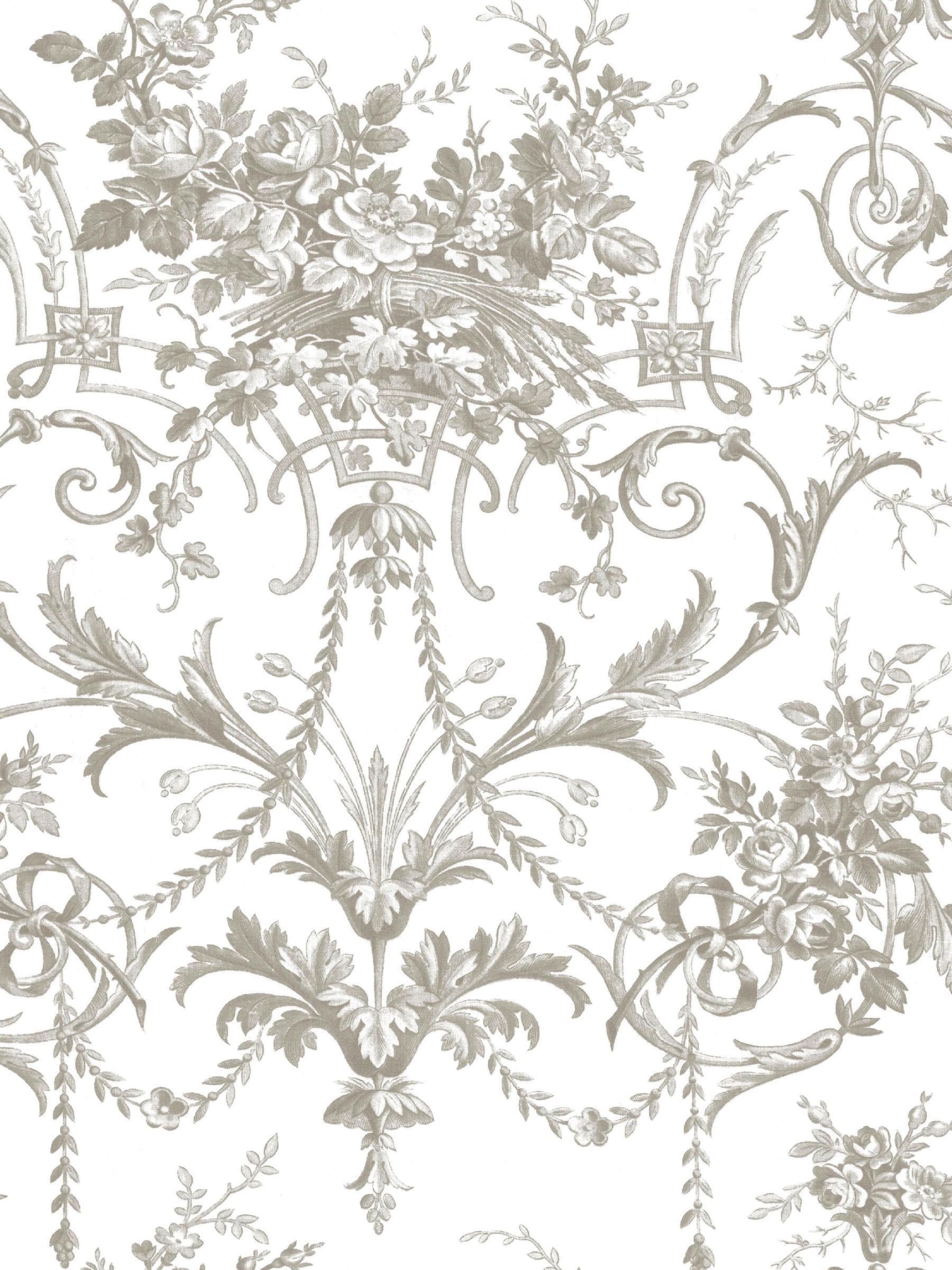 Laura Ashley Tuileries wallpaper sample dark dove grey A4 - British product