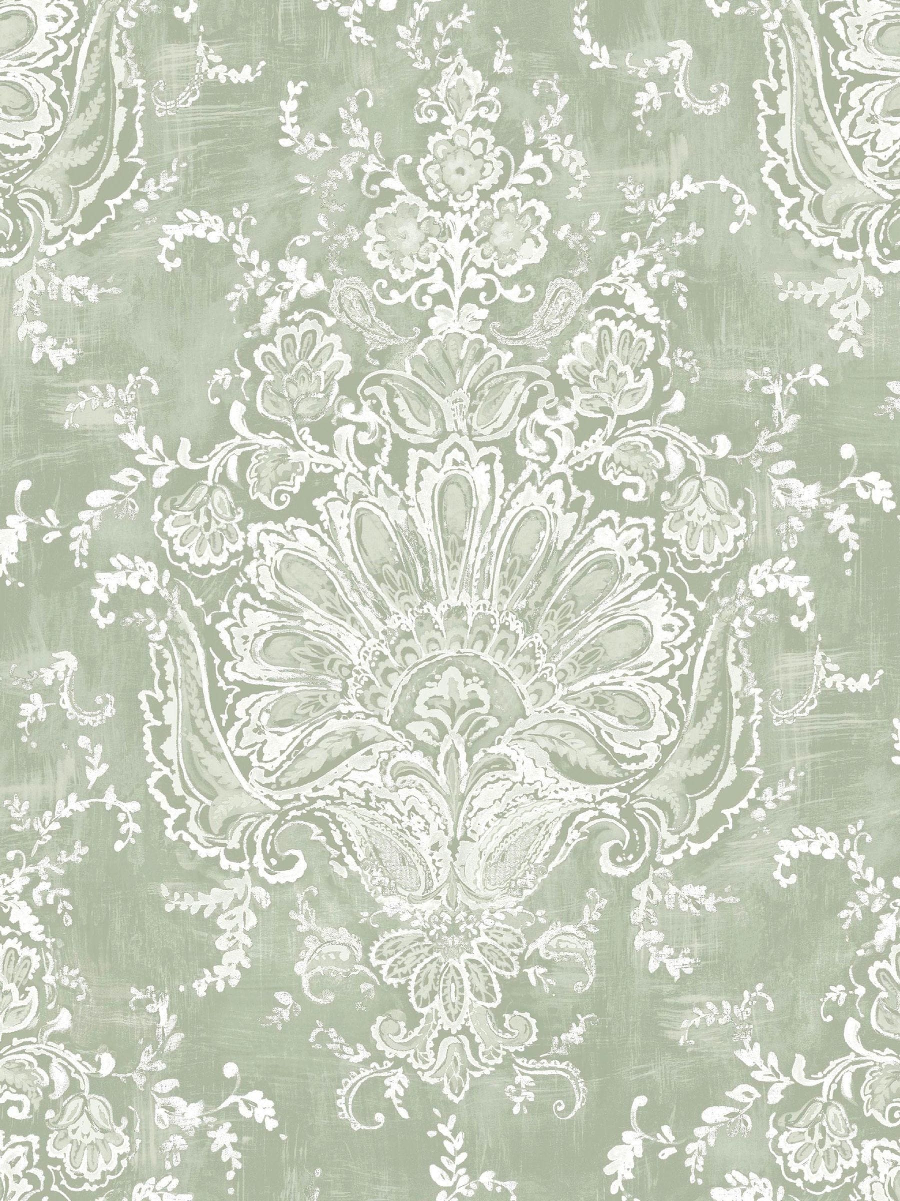 Laura Ashley wallpaper sample sage green Maddox A4 - British product