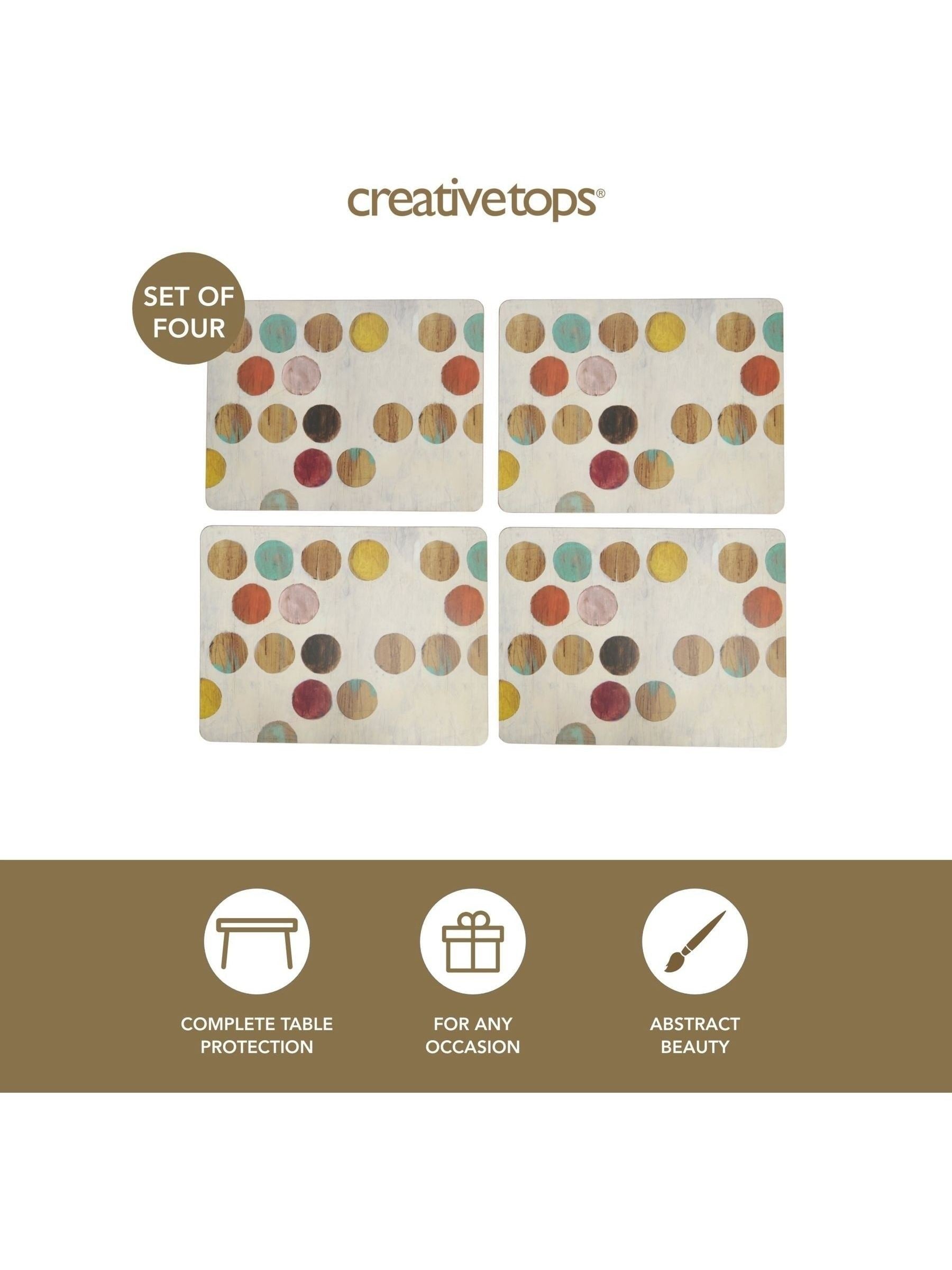 Creative Tops cream large retro art placemats 40x29cm - British product