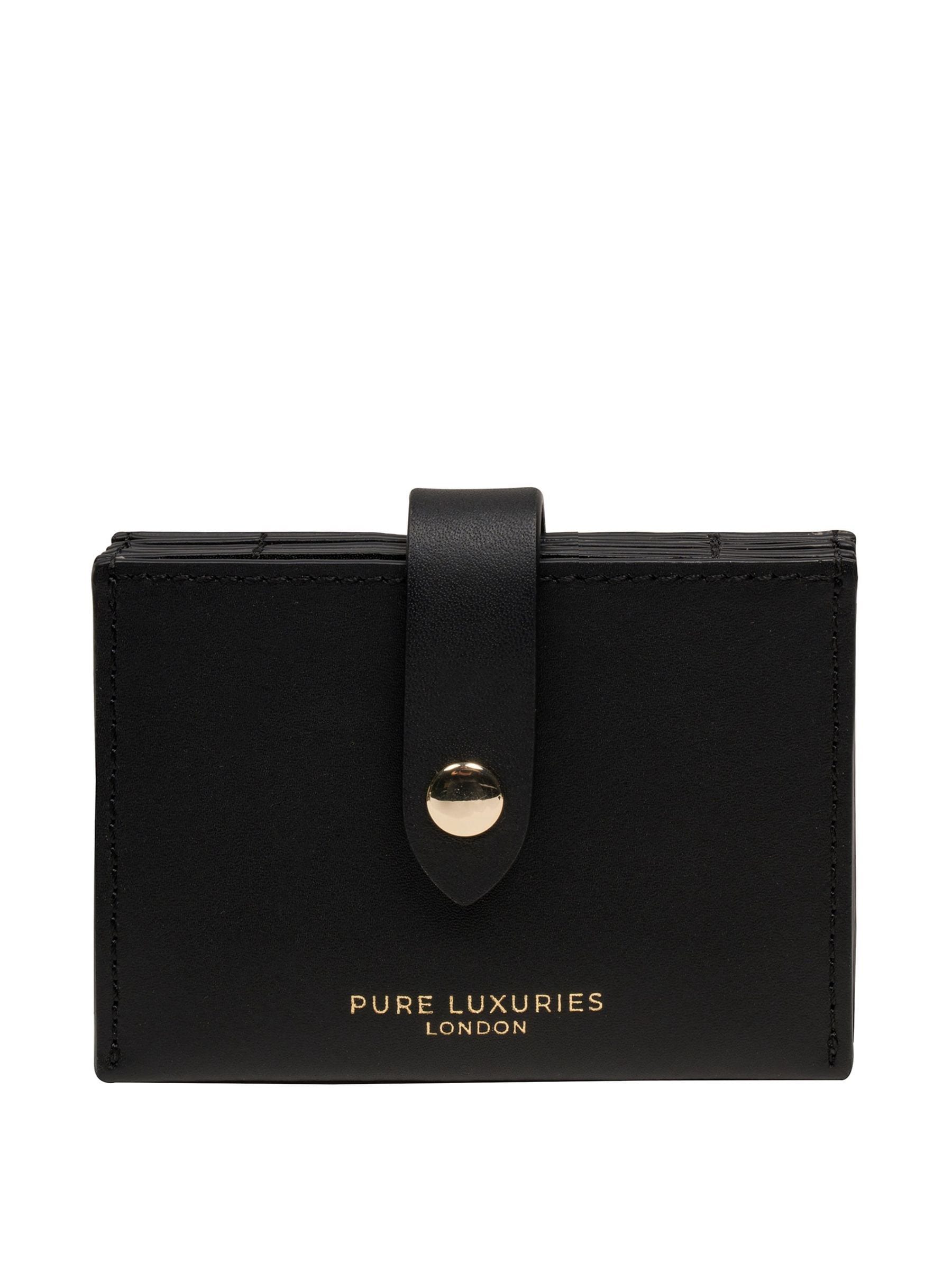 Pure Luxuries London blue Allie leather card holder, UK version