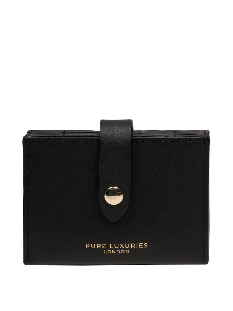 Pure Luxuries London blue Allie leather card holder, UK version