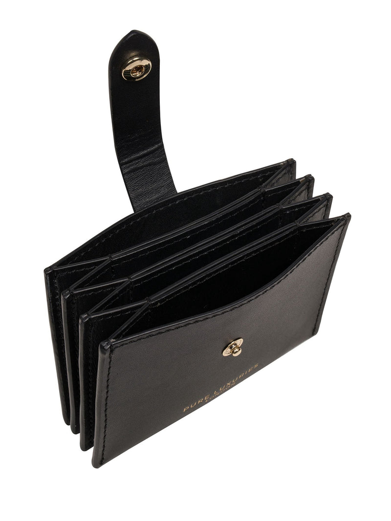 Pure Luxuries London blue Allie leather card holder, UK version