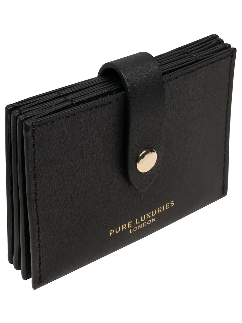 Pure Luxuries London blue Allie leather card holder, UK version