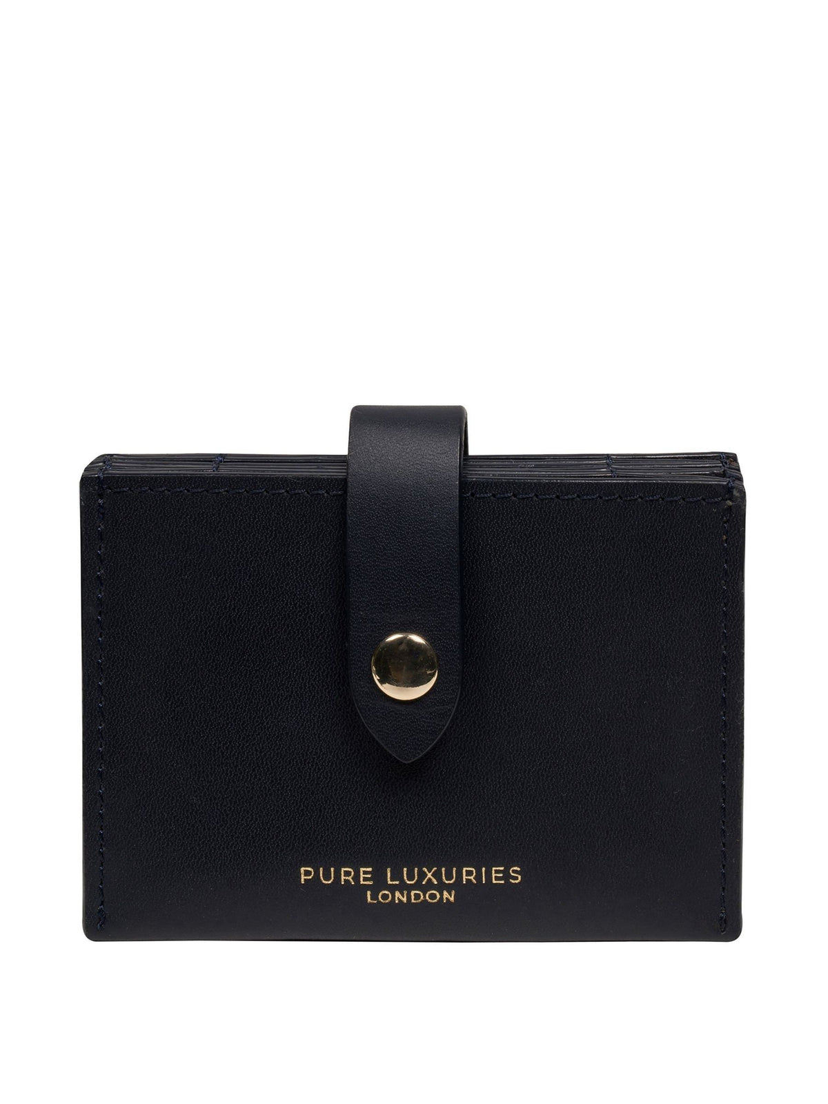 Pure Luxuries London blue Allie leather card holder, UK version