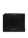 Pure Luxuries London black leather bi-fold purse - British product