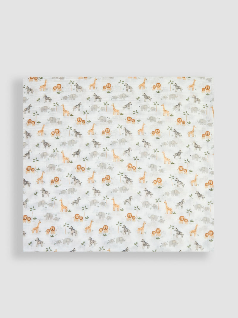 JoJo Maman Bébé safari extra large muslin cloth 120x120cm (British brand)
