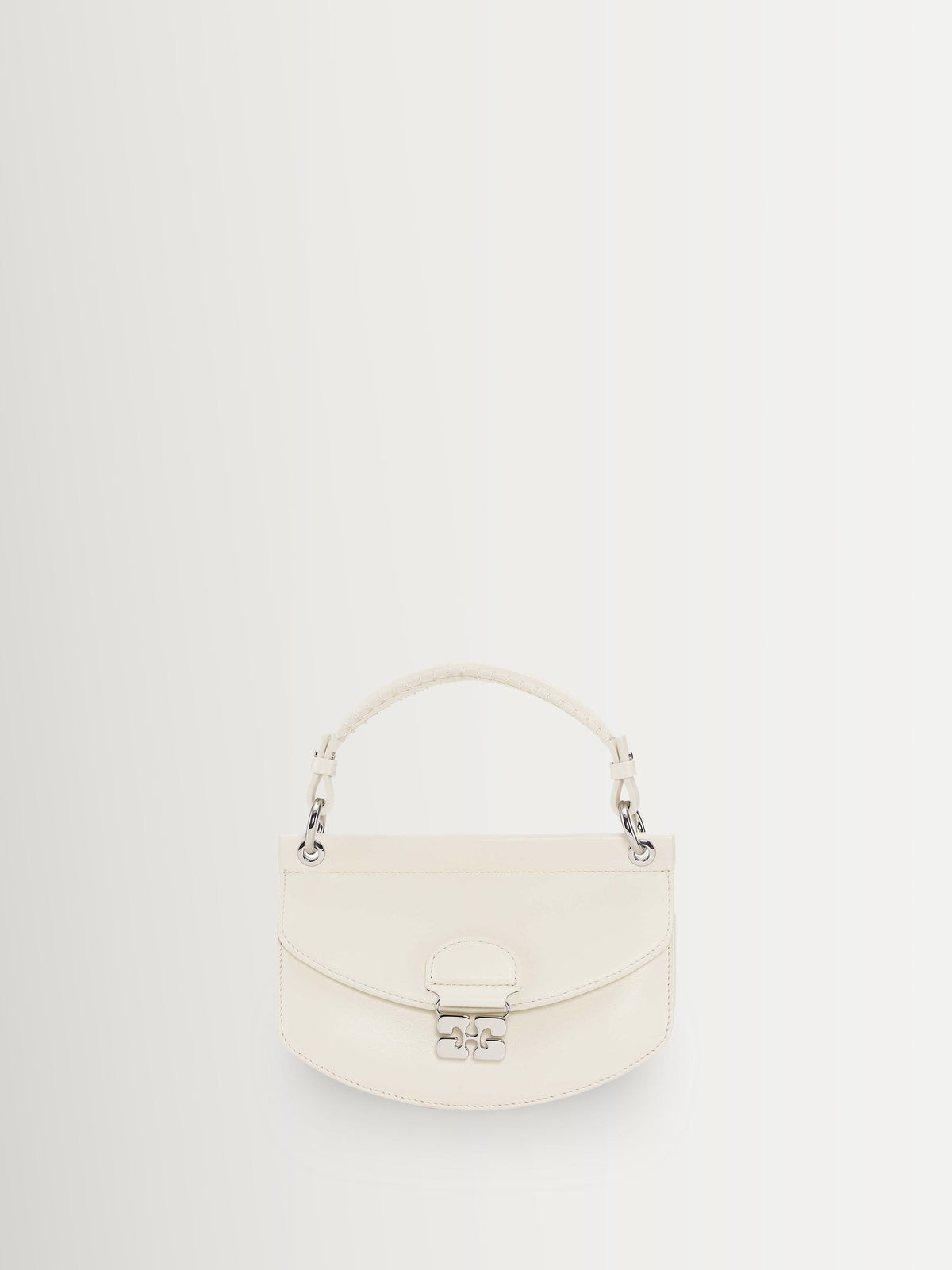 GANNI white Apo-G Mini Top Handle handbag, UK version