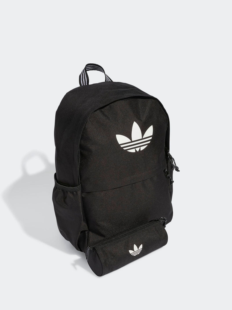 adidas Originals black backpack with pencil case (British brand)