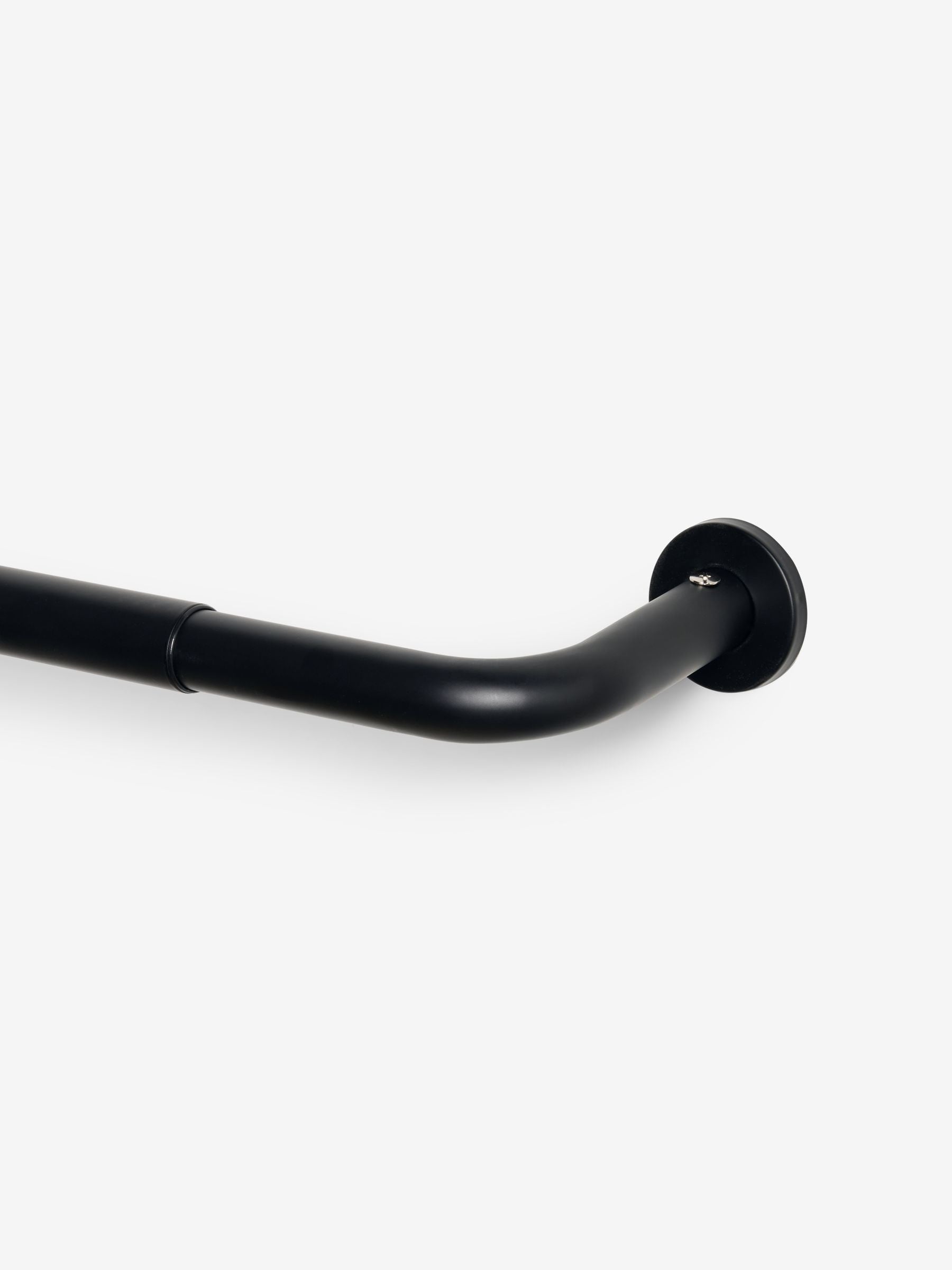 Black room darkening 28mm curtain pole kit (British brand)