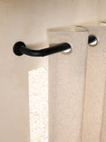 Black room darkening 28mm curtain pole kit (British brand)