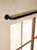 Black room darkening 28mm curtain pole kit (British brand)