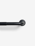 Black room darkening 28mm curtain pole kit (British brand)