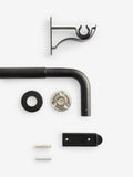 Black room darkening 28mm curtain pole kit (British brand)