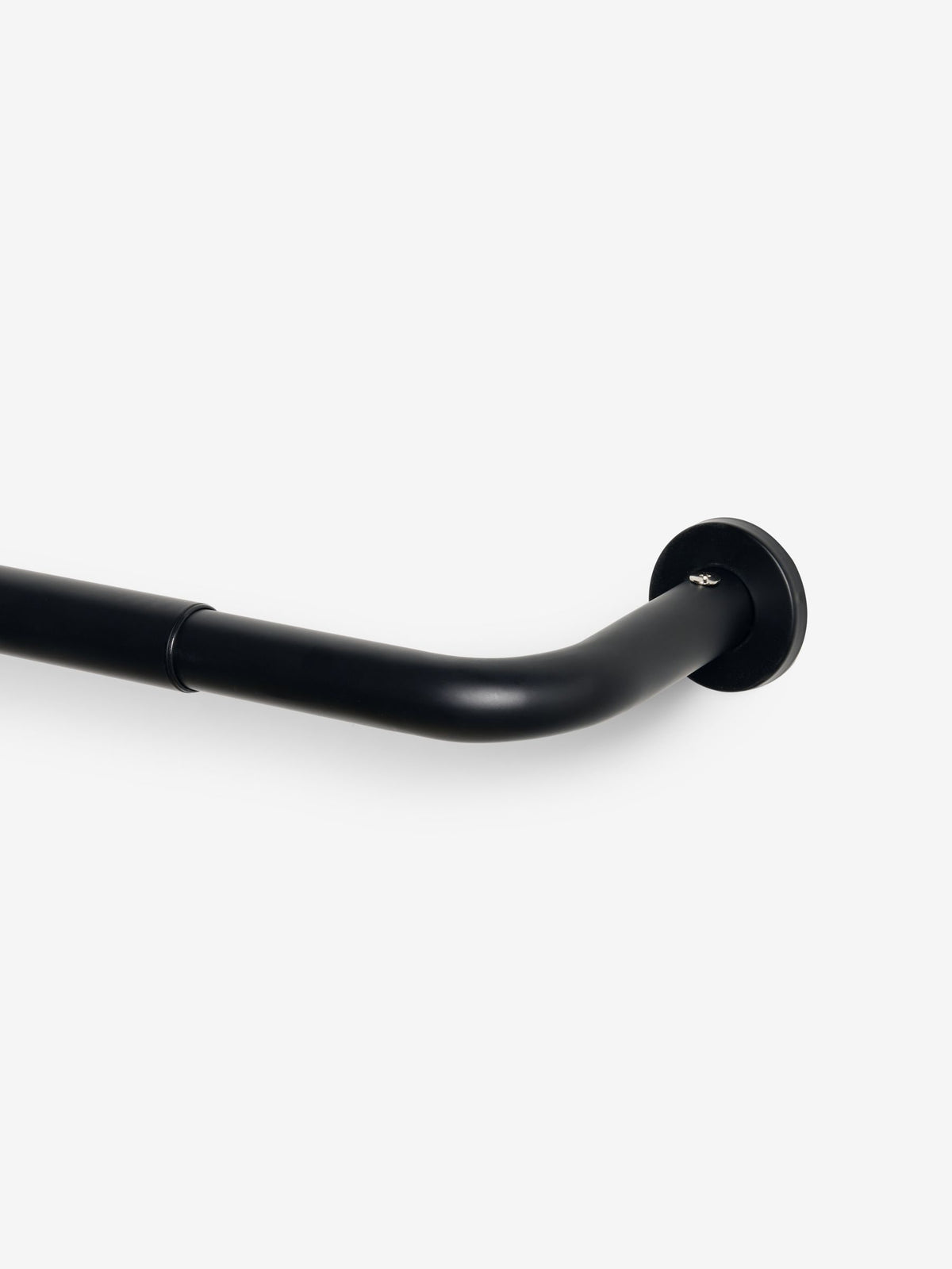 Black room darkening 28mm curtain pole kit (British brand)