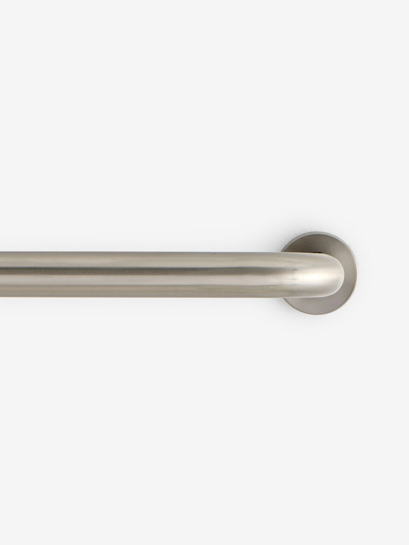 Brushed Silver Room Darkening 28mm Extendable Curtain Pole Kit