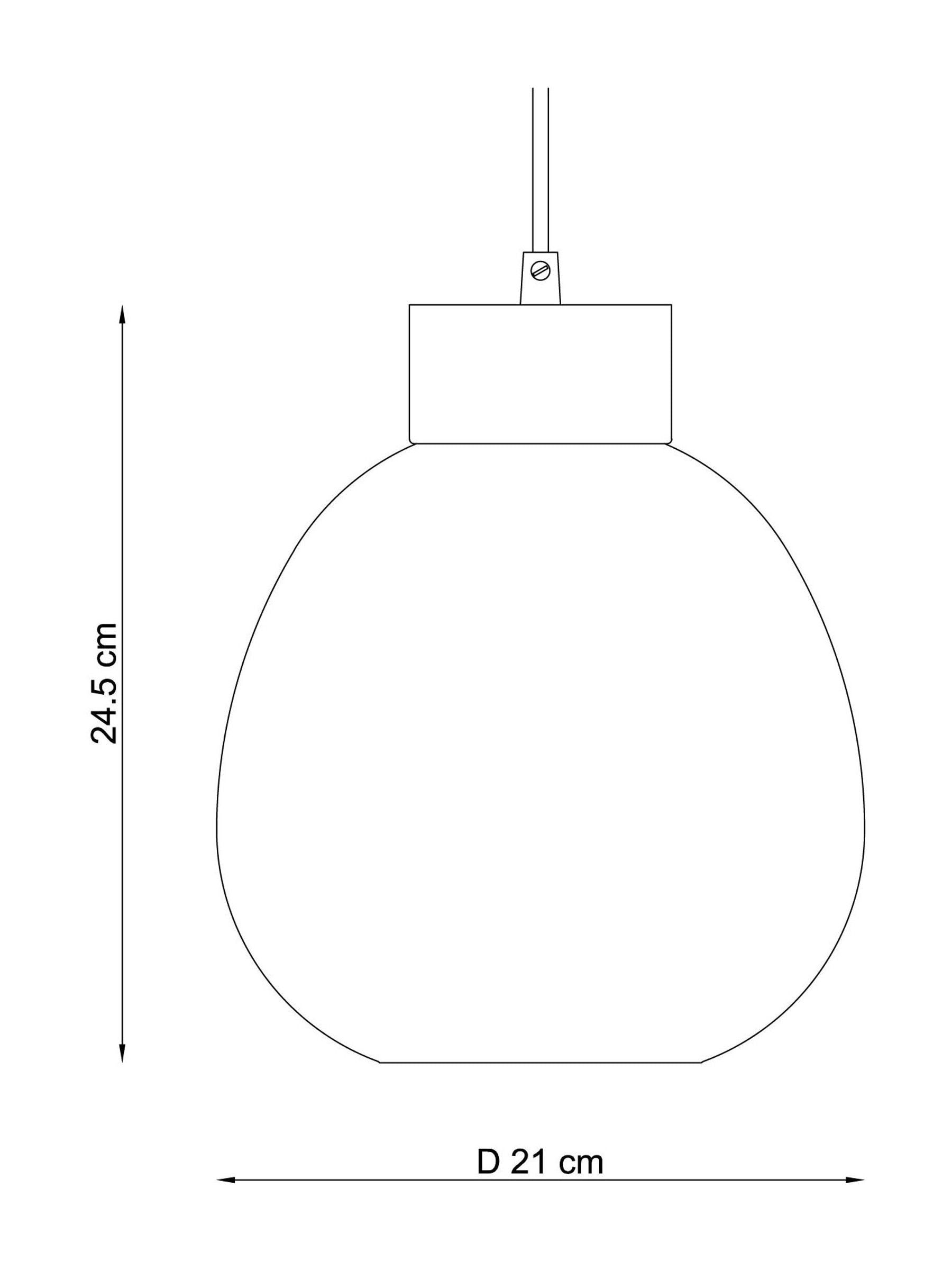 Multi Elodie pendant light shade confetti glass 24.5cm (British brand)