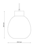 Multi Elodie pendant light shade confetti glass 24.5cm (British brand)