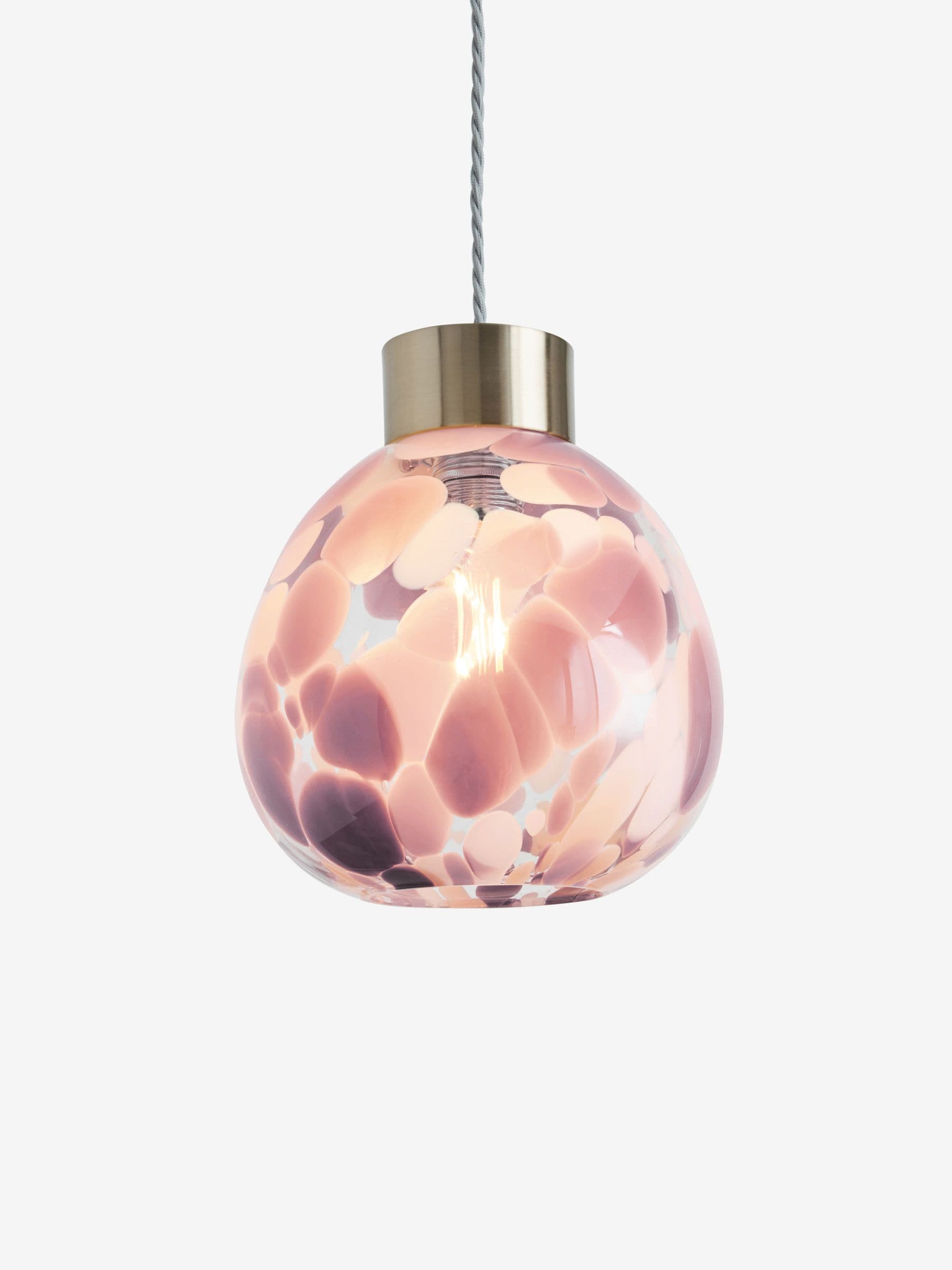 Multi Elodie pendant light shade confetti glass 24.5cm (British brand)